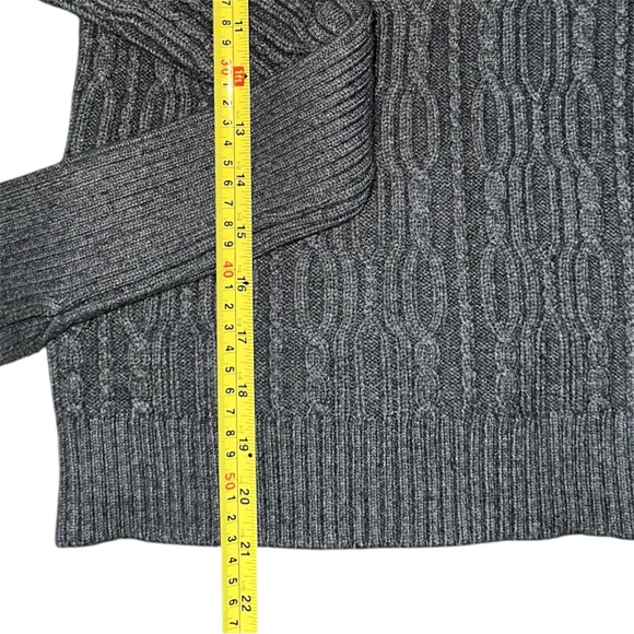 Zara Charcoal Cable Knit Turtleneck Sweater Women’s Medium Warm Fall Winter - Picture 6 of 6